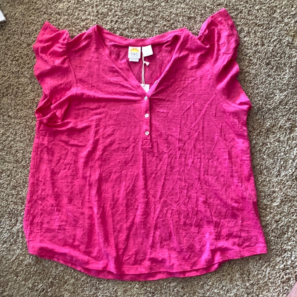 Tshirt with ruffle sleeves